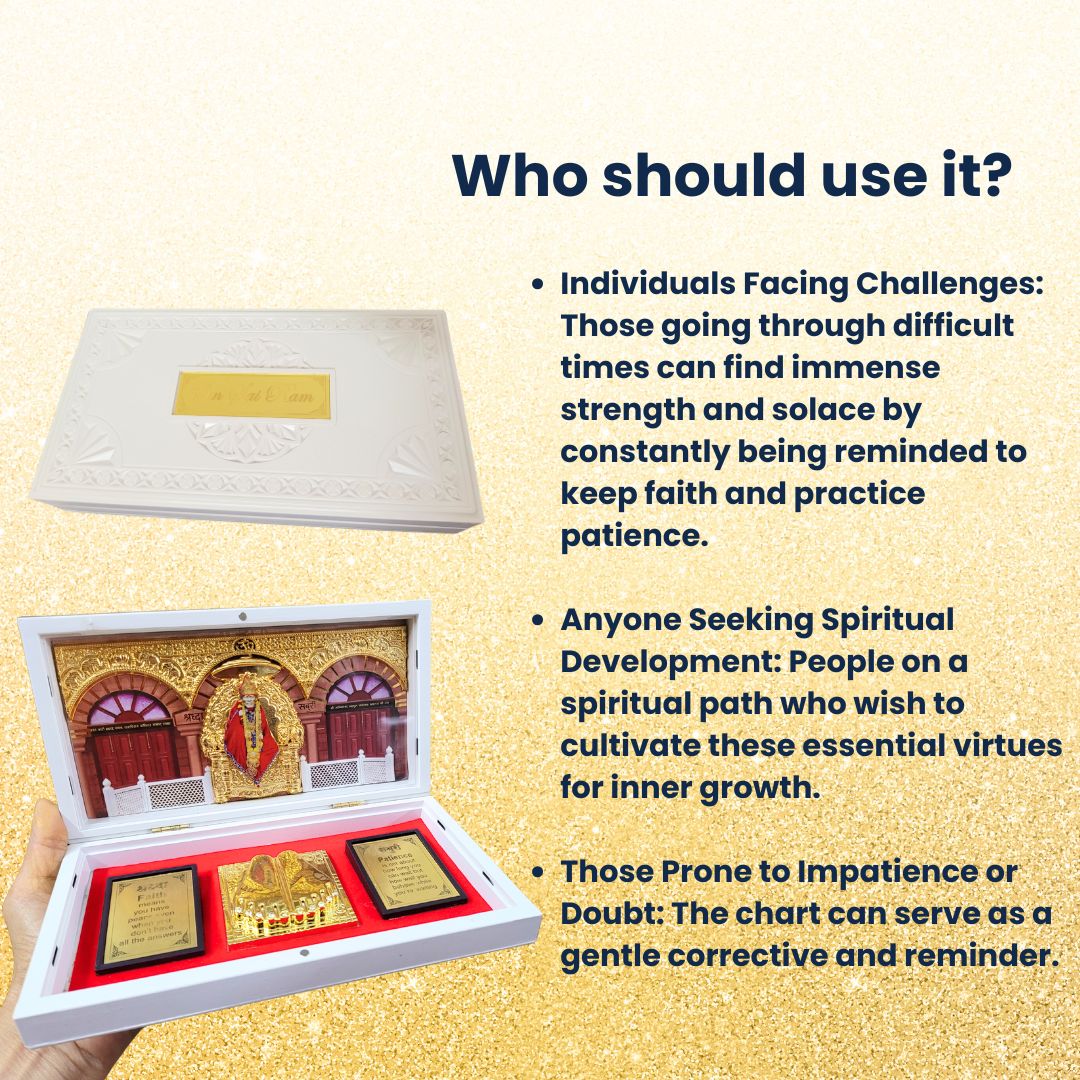 Shirdi Sai Baba Gold-Plated Devotional Pocket Temple