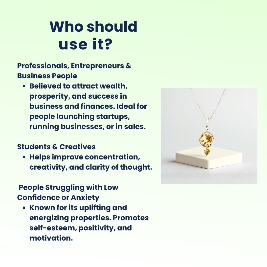 Citrine Gemstone Pendant
