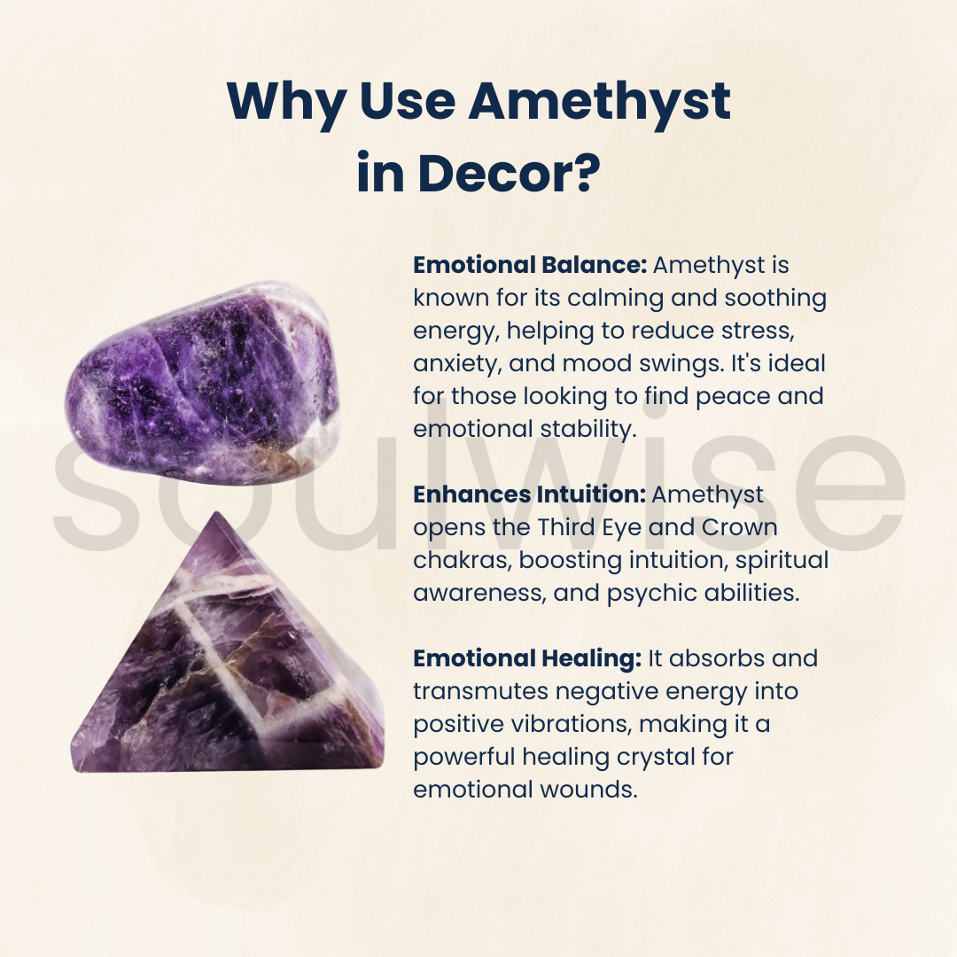 Amethyst Pyramid 3" – Natural Healing Crystal for Reiki, Chakra Balancing, Meditation