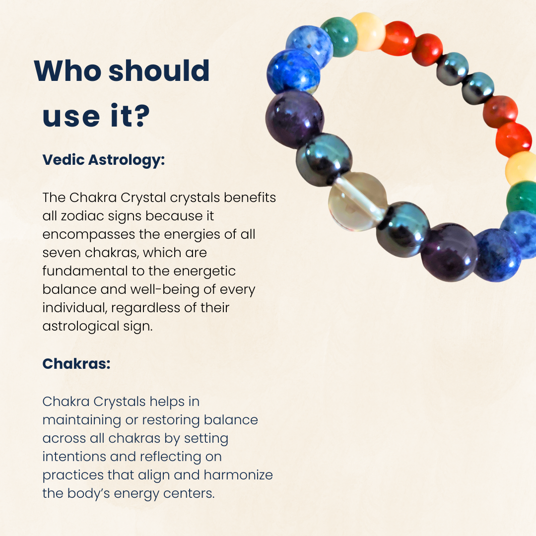 7 Chakra Healing Crystal Bracelet 10mm