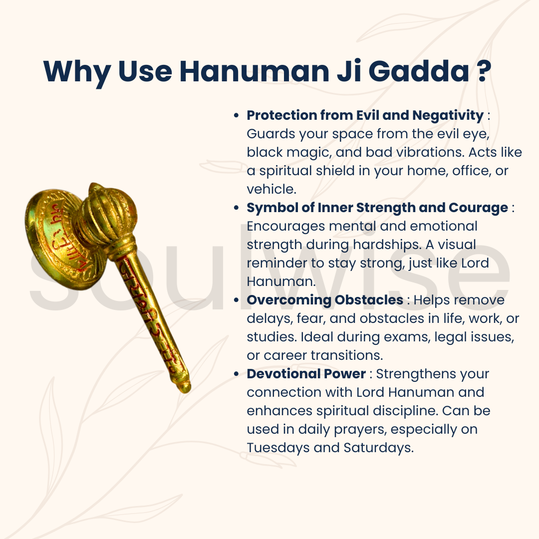 Lord Hanuman Pyrite & Selenite Healing Crystal Frame +Sidh Hanuman Ji Gadda with Stand – 3 Inch Gold-Plated, Vastu Remedy & Spiritual Decor Combo | Diwali Gift for Home & Office