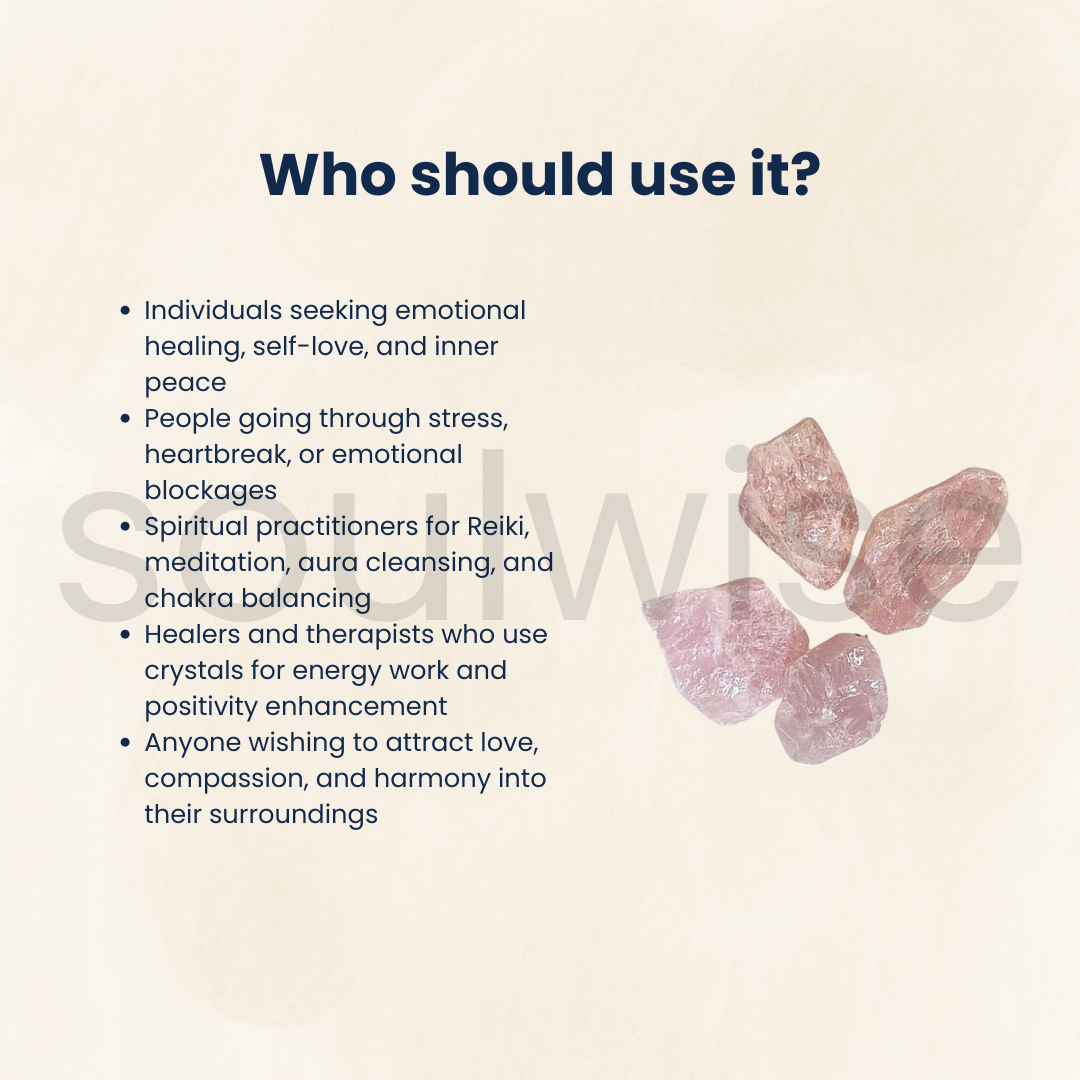 Soulwise Rose Quartz Natural Crystal Healing/Rough Raw Stone, Reiki Stones Healing, Aura cleaning, enhance Positive energy (800 g)