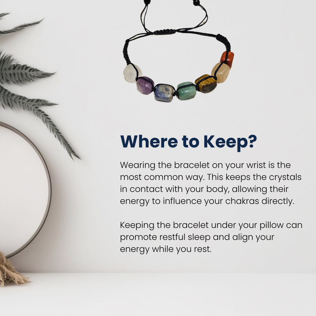 7 Chakra Crystals I Thread Bracelet