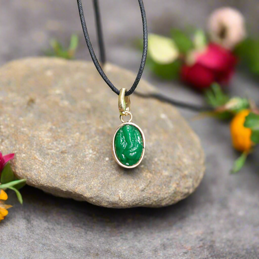 Green Aventurine Ganesha Pendant