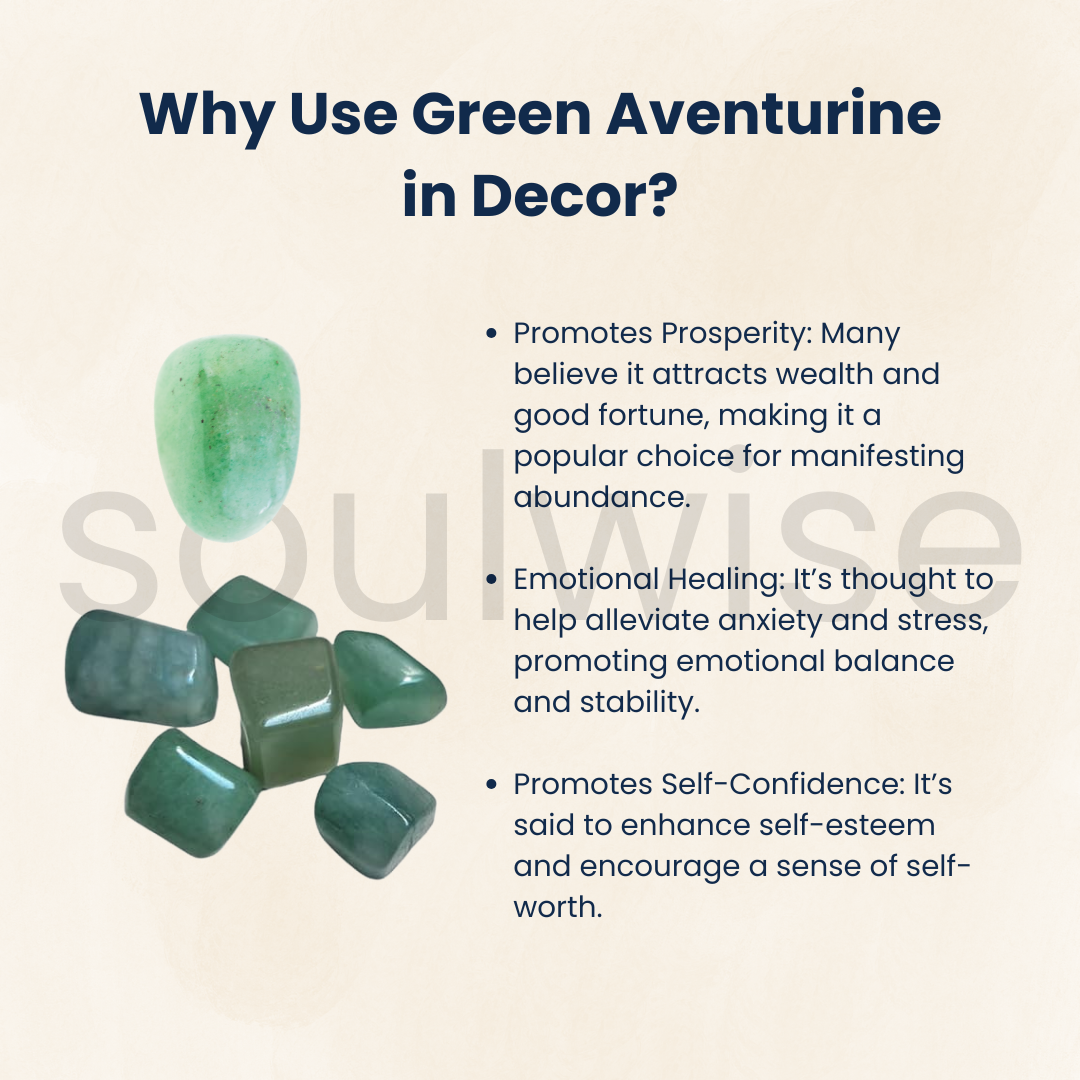 Green Aventurine Tumbled Stone Set of 6 – Natural Healing Crystals for Luck, Prosperity & Heart Chakra Energy