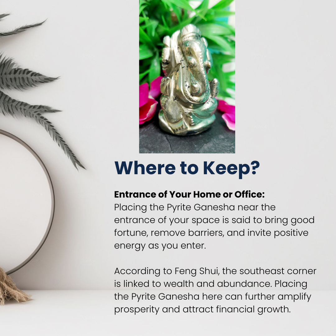 Pyrite Ganesha 2"