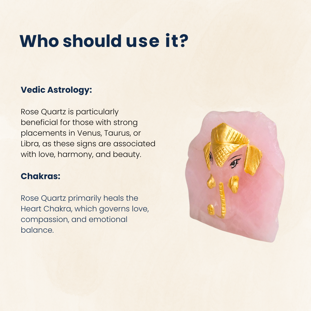 Rose Quartz Ganesha Hand Carved on a Rough Stone , 350-400g, Limited Stock