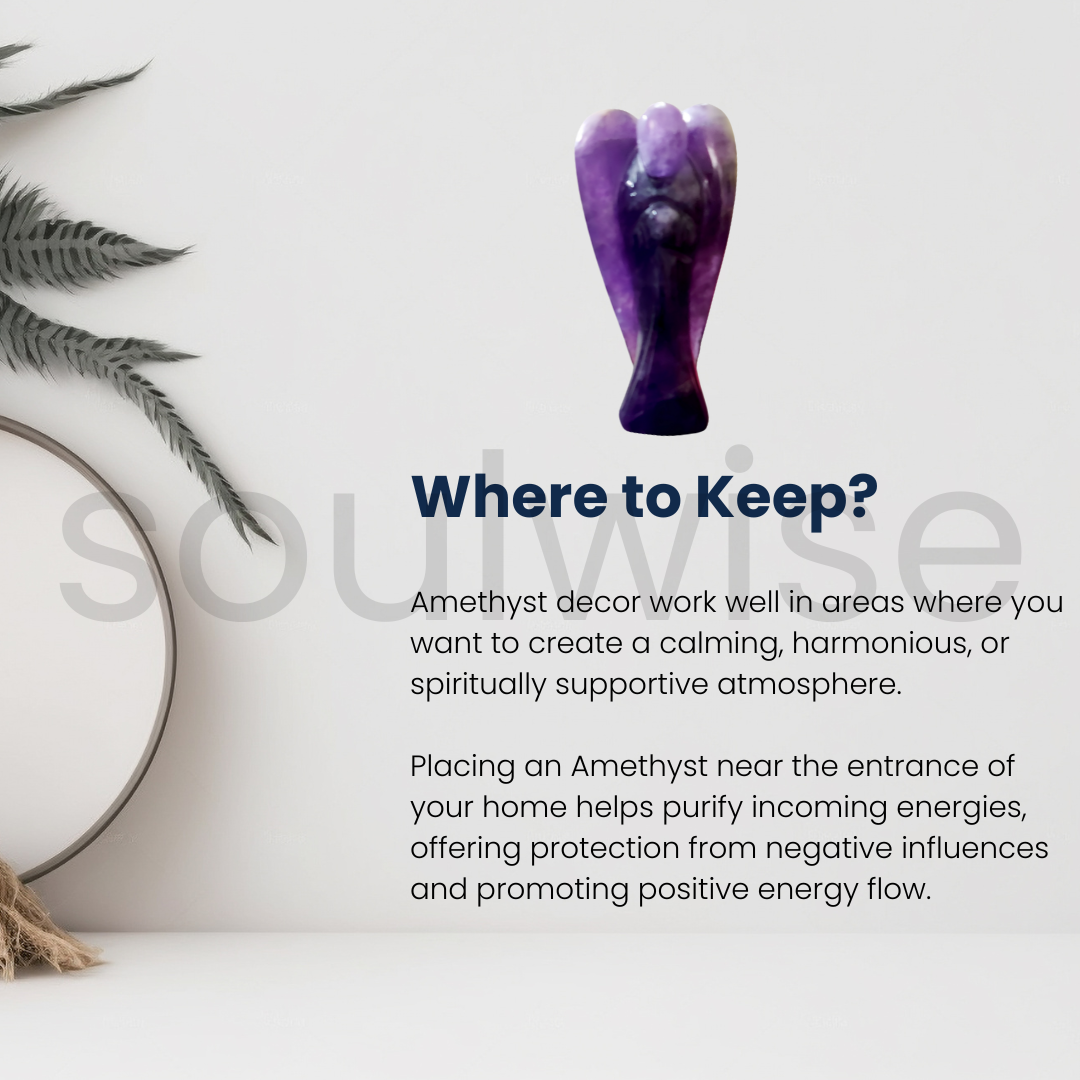Amethyst Angel Figurine 1 "