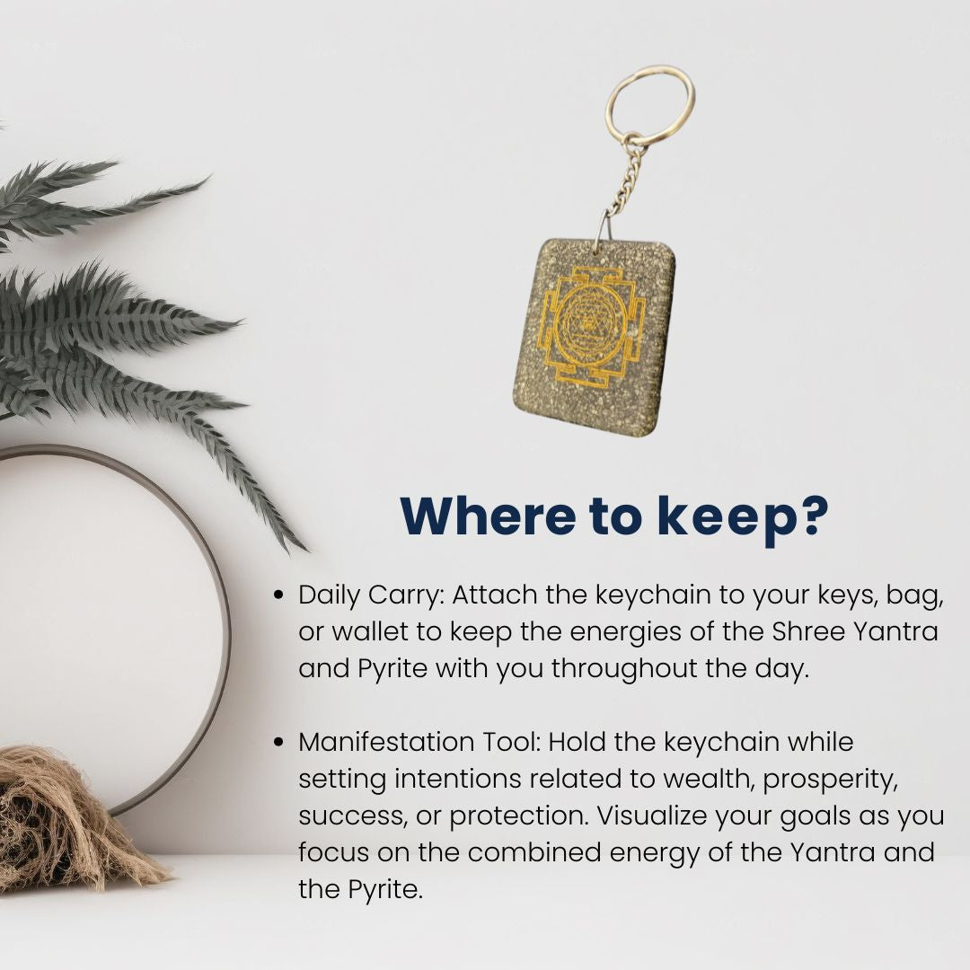 Pyrite Wealth Magnet Keychain