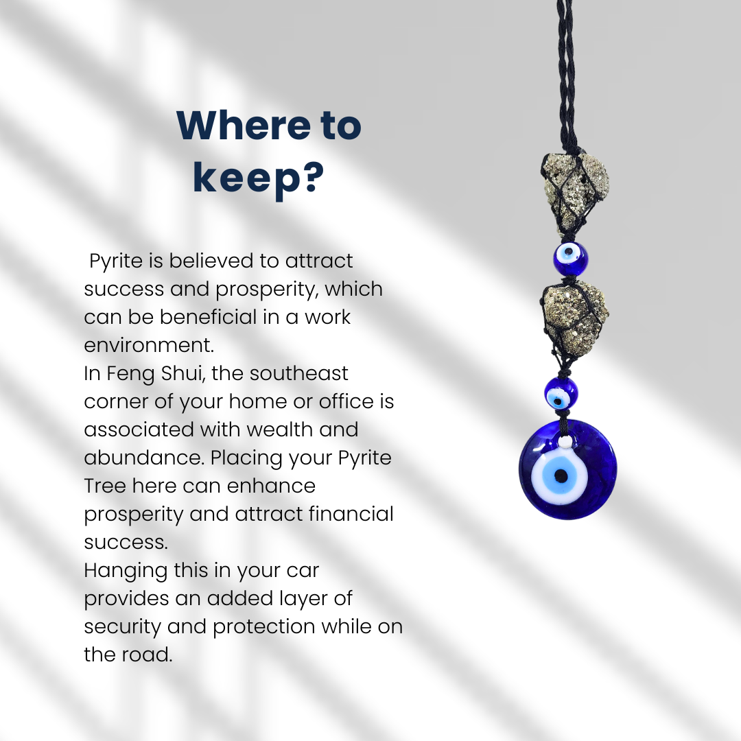 Evil Eye with Pyrite, Door & Car hanger