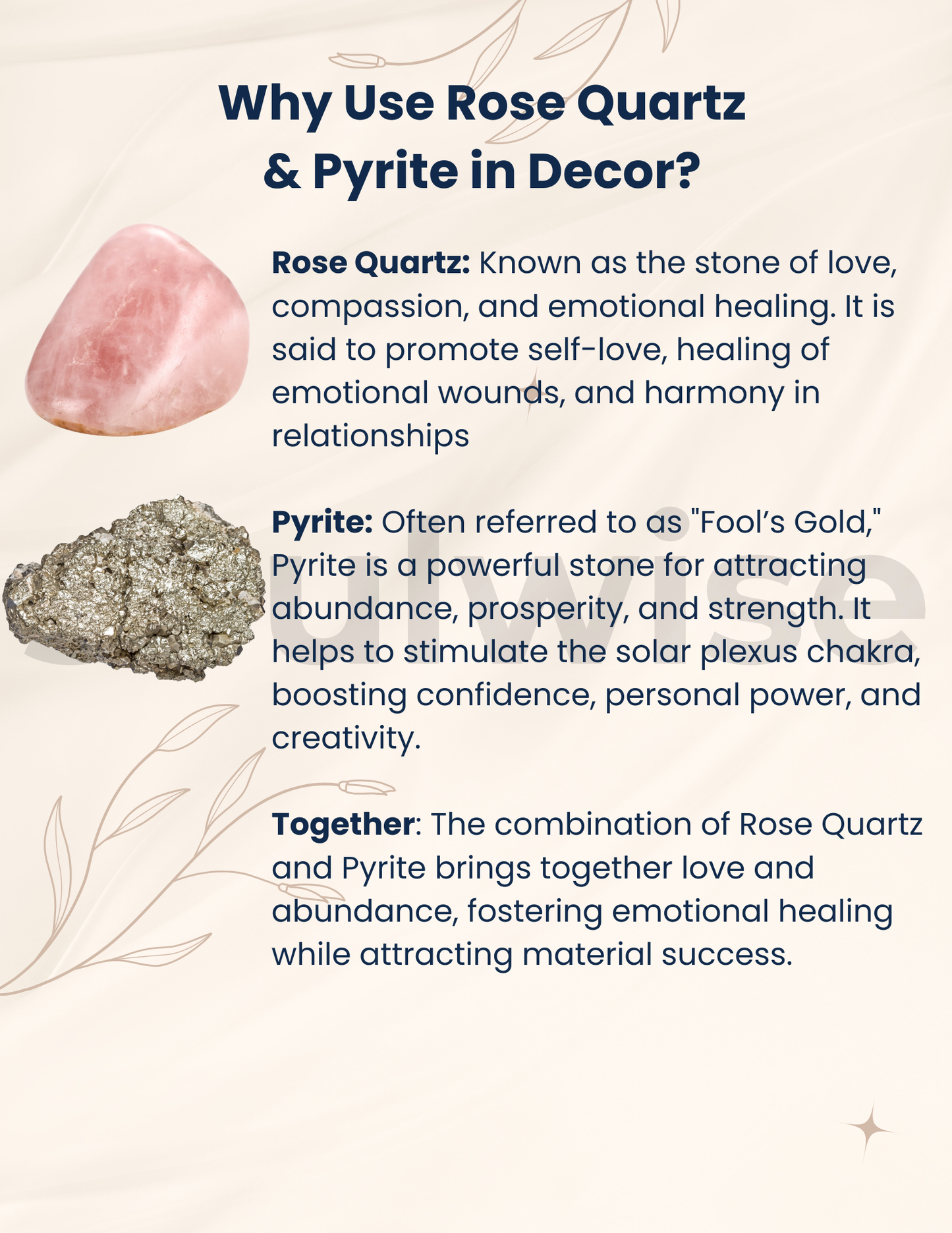 Soulwise Rakhi Gift Hamper for Brother – Pyrite & Rose Quartz Crystal Trees (6"), Pyrite & Vajra Bracelet – for protection and abundance