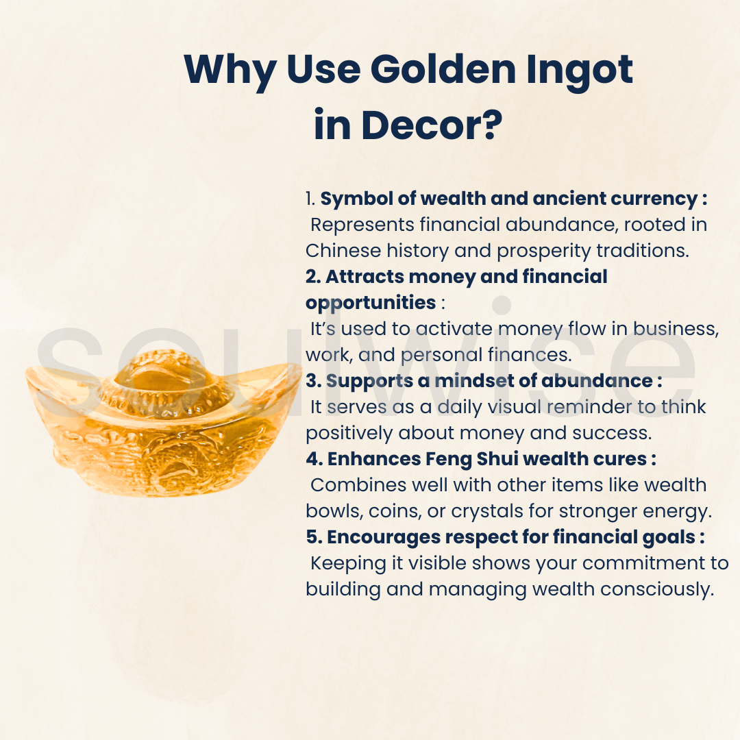 Golden Citrine Glass Ingot for Wealth & Business Success | Feng Shui & Vastu Remedy
