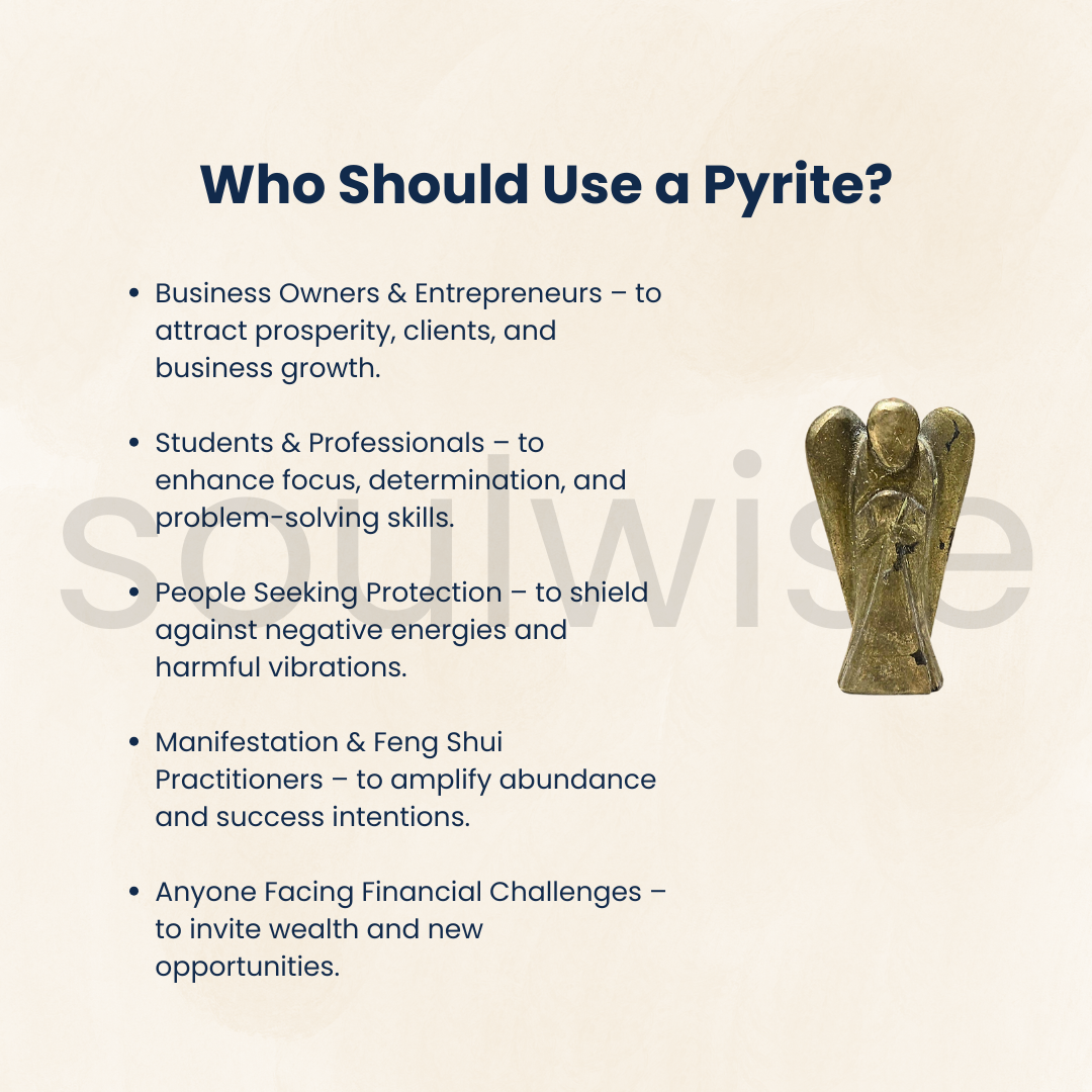 Natural Pyrite Angel – 2 Inch Hand-Carved Crystal Figurine – Healing Stone