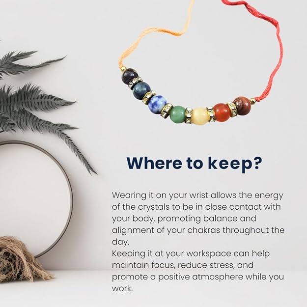 Soulwise Designer 7 Chakra Rakhi for Brother – 1 Pc |