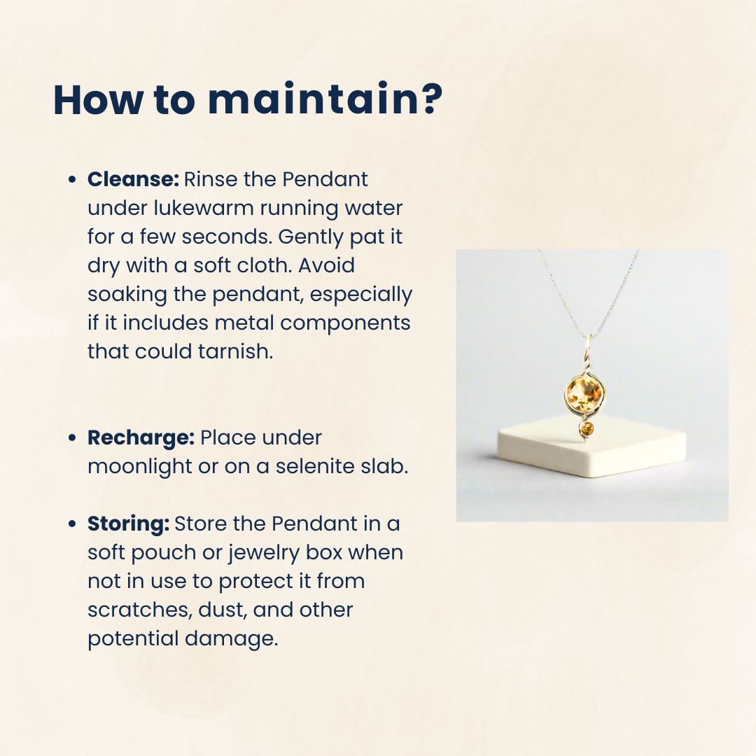 Citrine Gemstone Pendant
