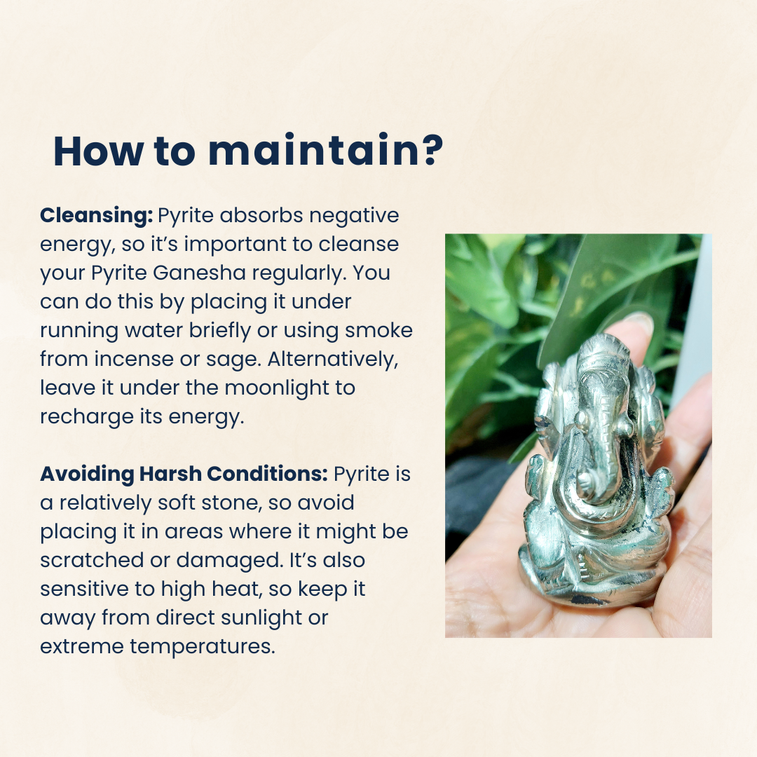 Pyrite Ganesha 2"