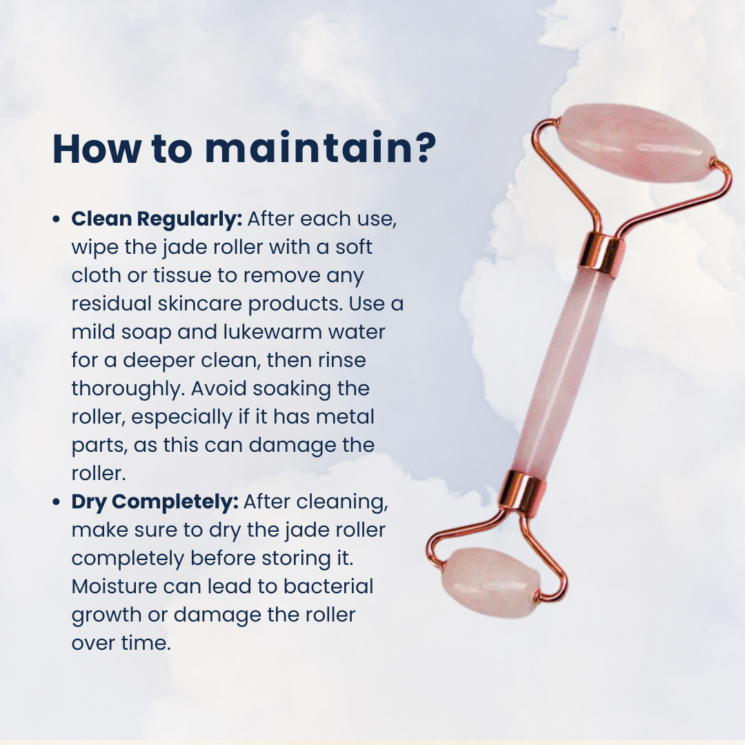 रोज़ क्वार्ट्ज़ फेस रोलर डुअल मसाज हेड के साथ