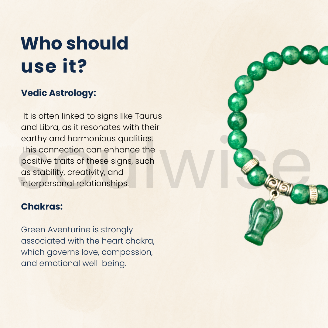 Green Aventurine Bracelet with Angel Charm – Natural Crystal Beads for Luck, Prosperity & Healing – Stretch Bracelet for Women & Men – Spiritual Gift Jewelry