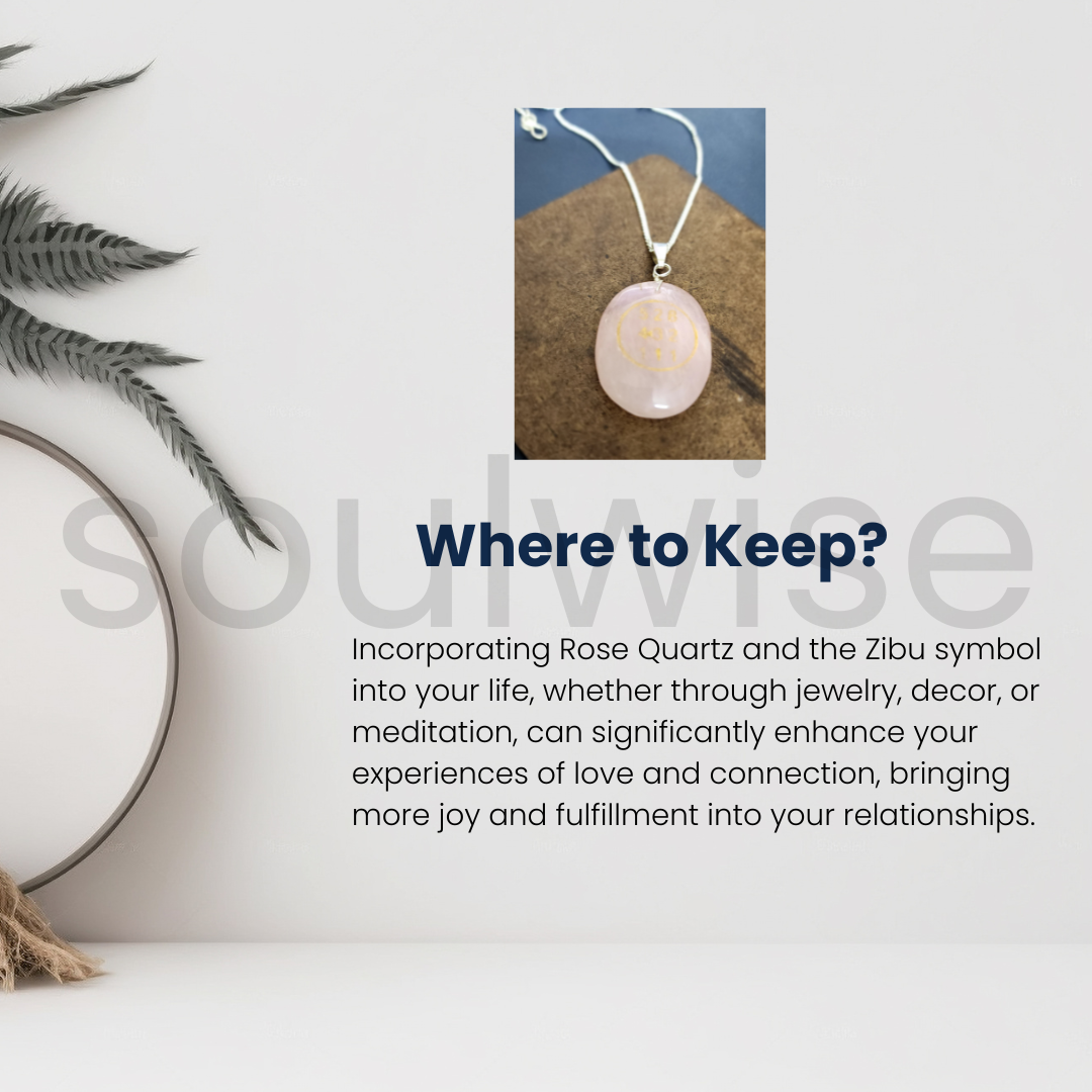 Soulwise Rose Quartz Angelic Symbol Pendant with Numbers 528 432 111, Certified, love symbol.