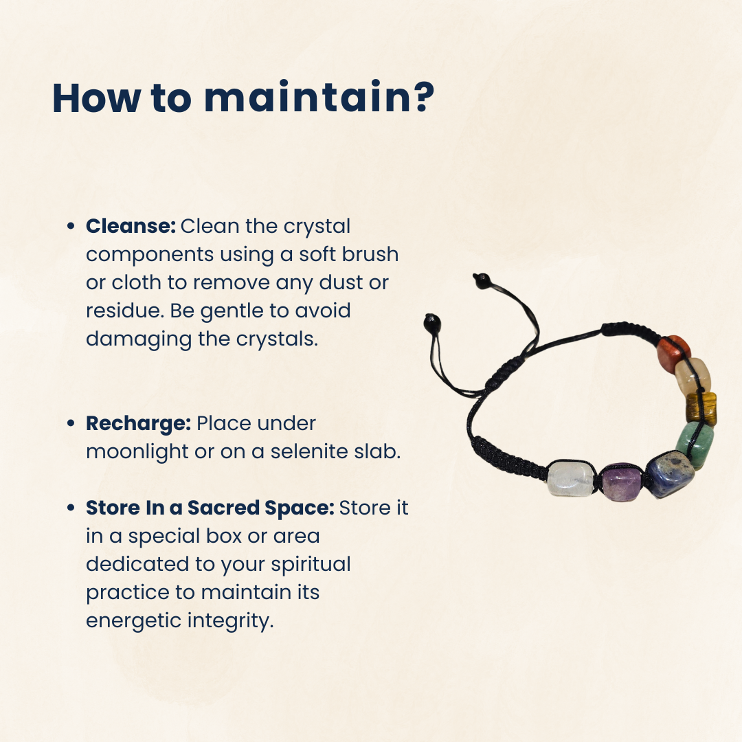7 Chakra Crystals I Thread Bracelet