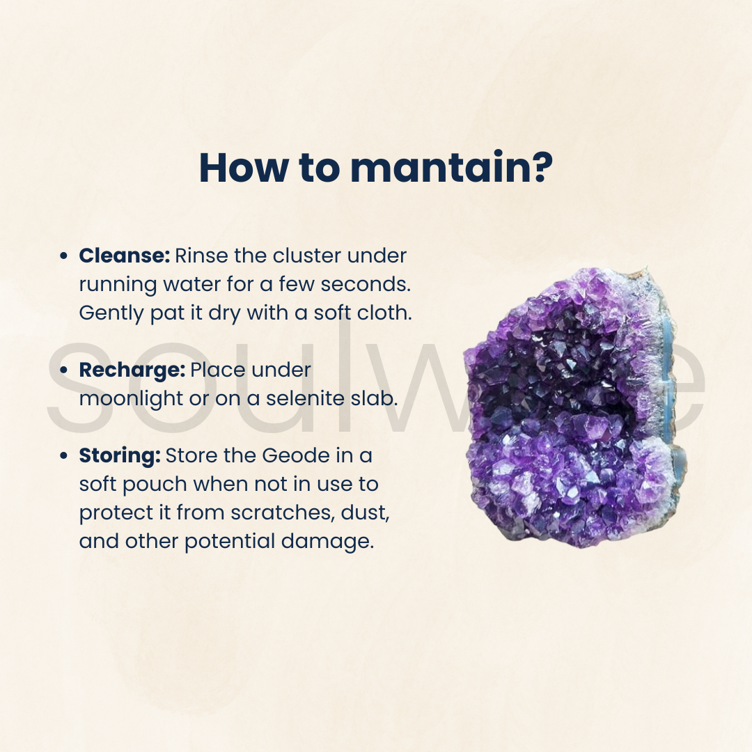 Healing Amethyst Geode – AAA Grade Self-Standing Raw Crystal Cluster (3" | 350–400g)