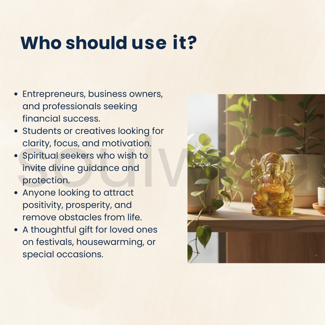 1-Inch Citrine Ganesha Statue – Handcrafted Healing Crystal Figurine