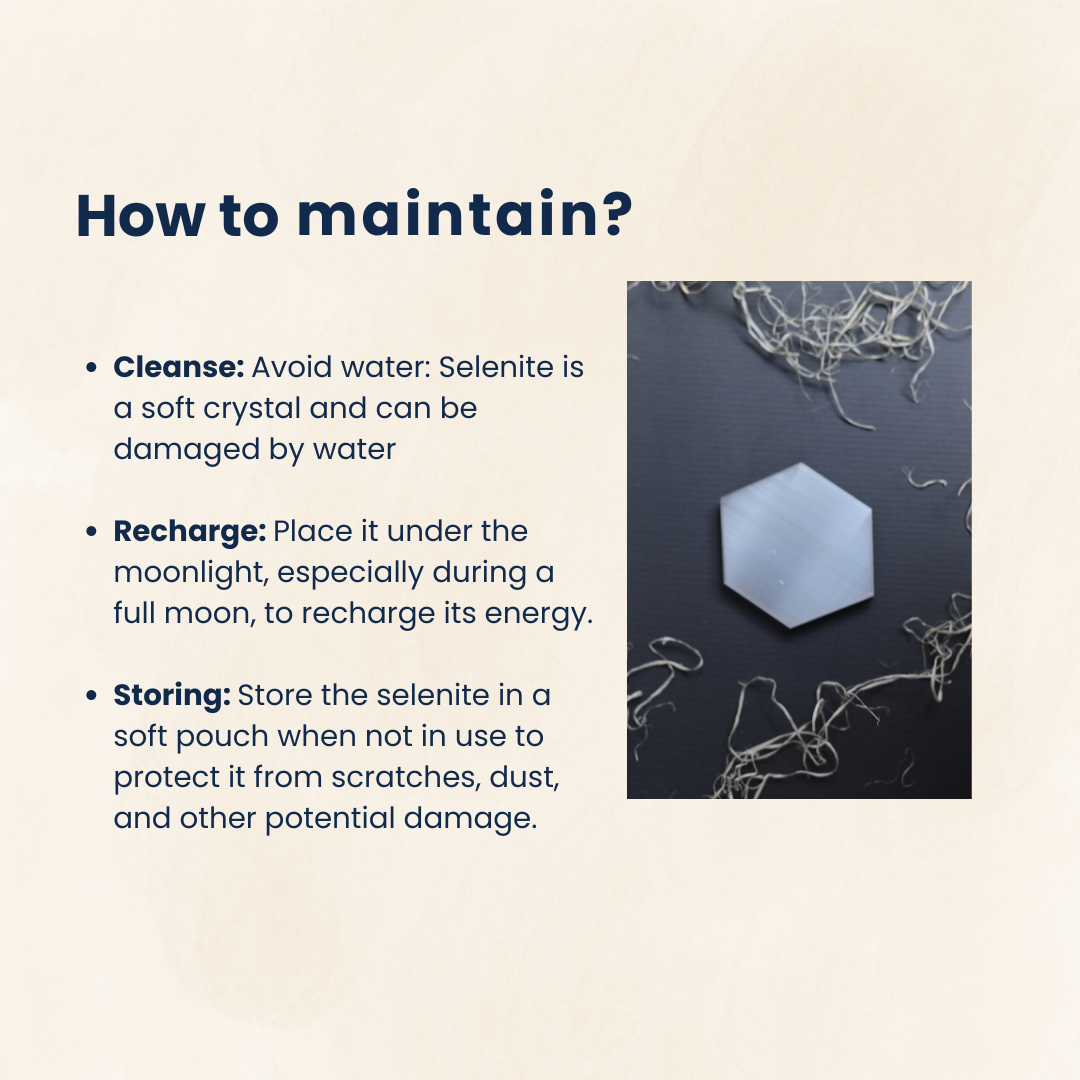सेलेनाइट हेक्सागोन प्लेट