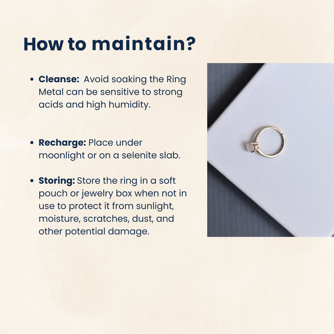Moonstone Silver ring adjustable, certified