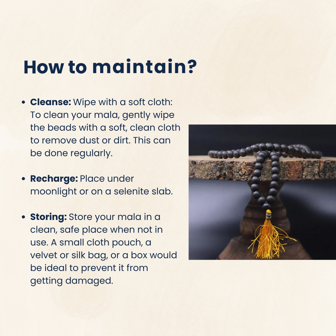 Original Karungali Mala 108 Ebony Wood beads