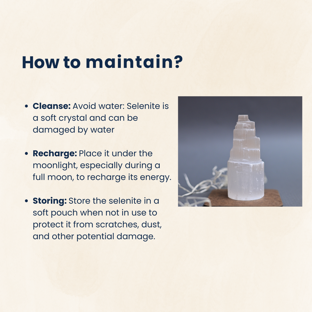 Selenite Crystal Tower 4"