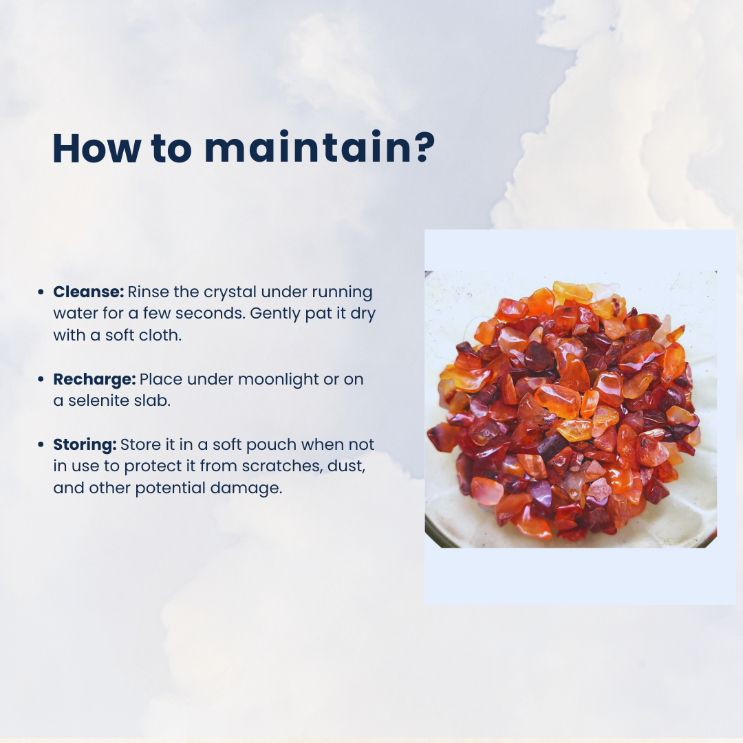 Natural Carnelian Crystal Chips 100g, Home Decor, Garden and Table Decor Crystal, Reiki Healing Rangoli Decor for Joy, Well Being & Creativity