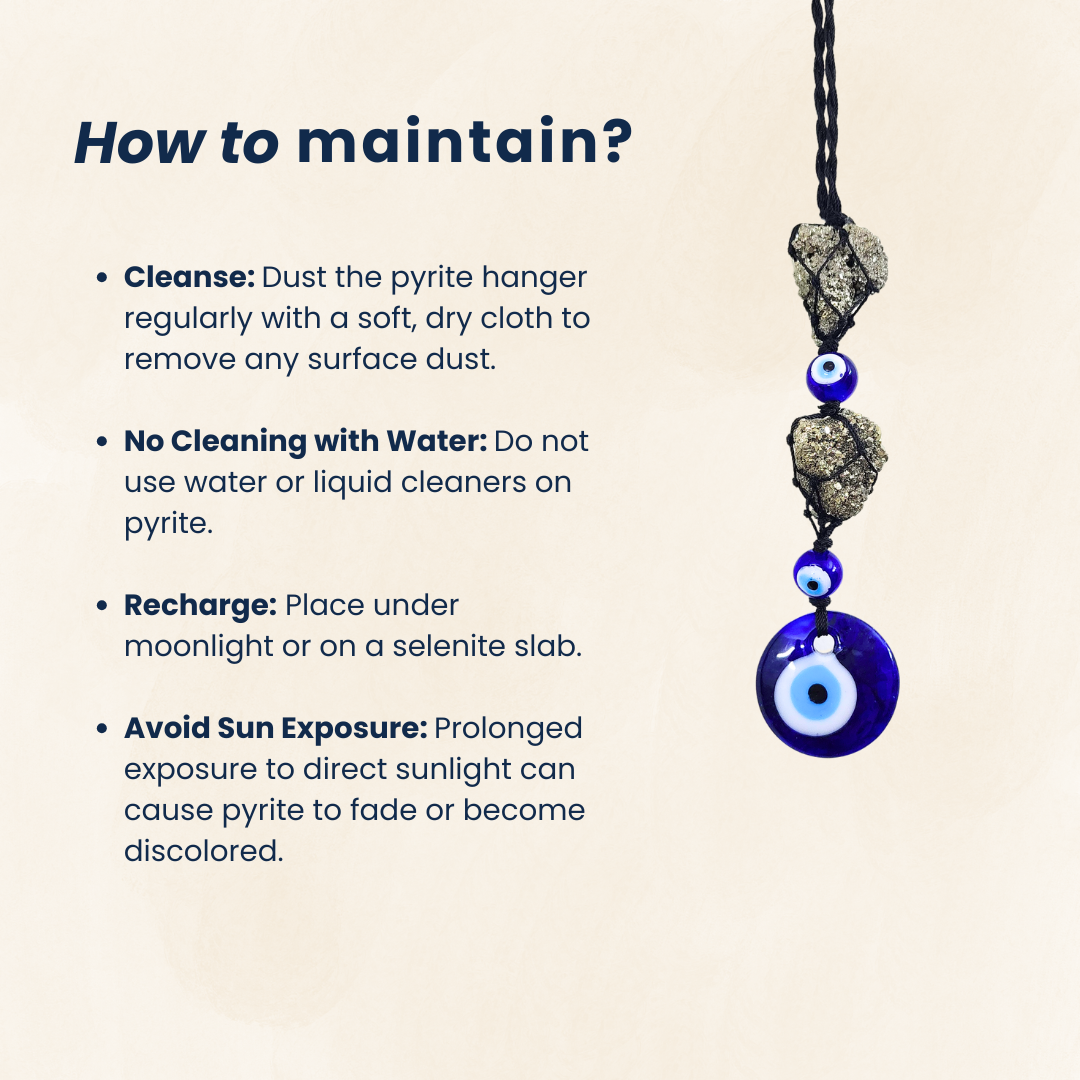 Evil Eye with Pyrite, Door & Car hanger