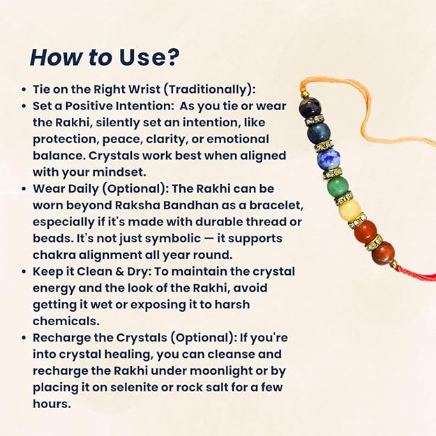 Soulwise Designer 7 Chakra Rakhi for Brother – 1 Pc |