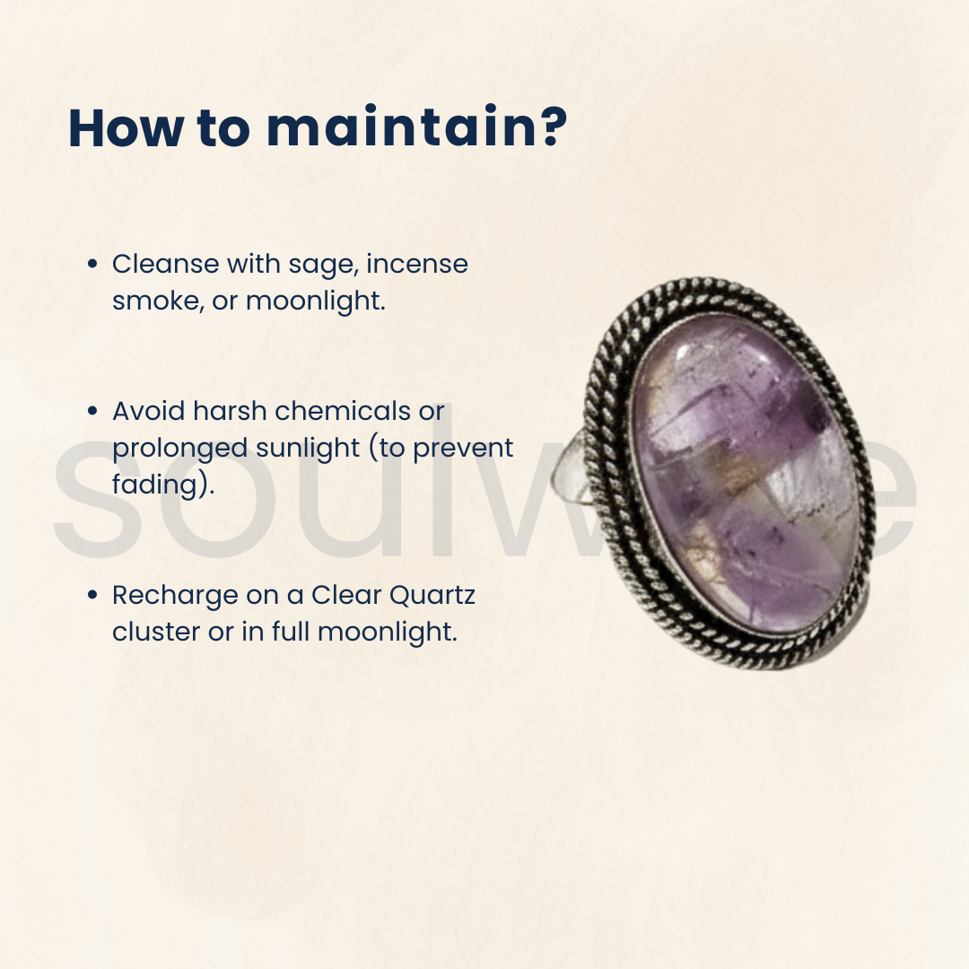 Natural Ametrine Gemstone Ring – Genuine Crystal Jewelry for Women & Men – Handmade Statement Ring – Reiki, Healing, Birthstone