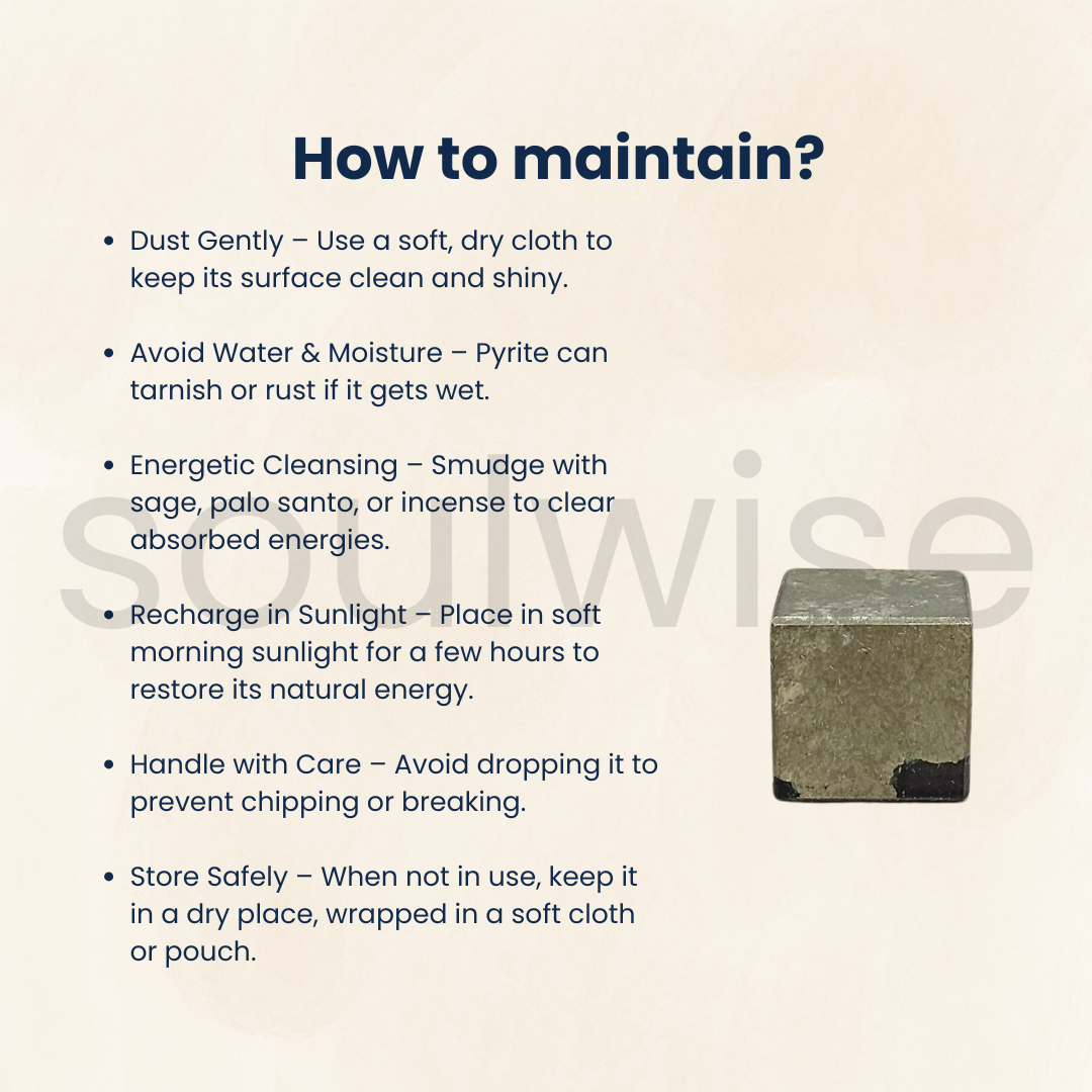Natural Pyrite Cube – Raw Fool’s Gold Crystal – 1 Inch