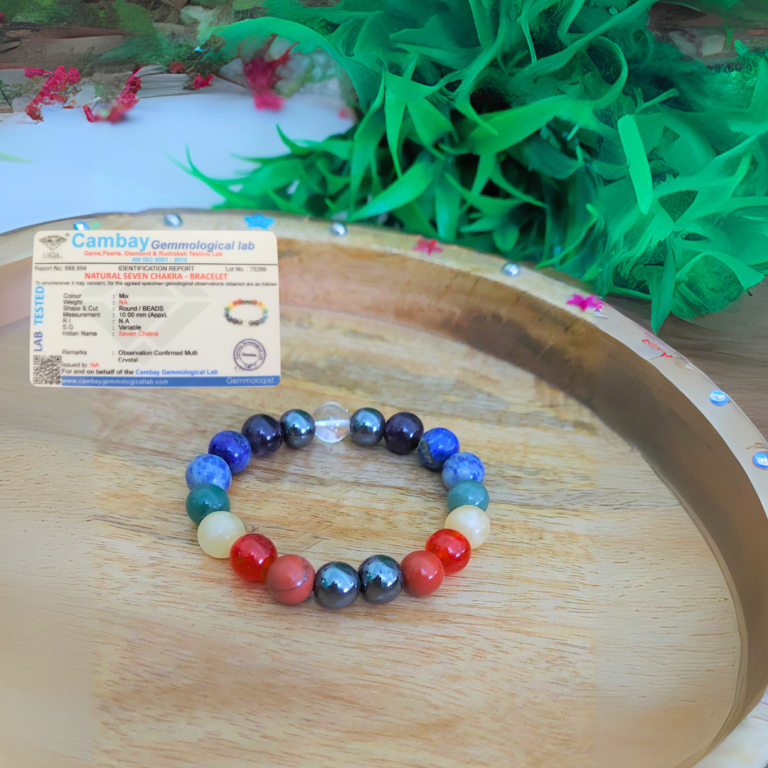 7 Chakra Healing Crystal Bracelet 10mm