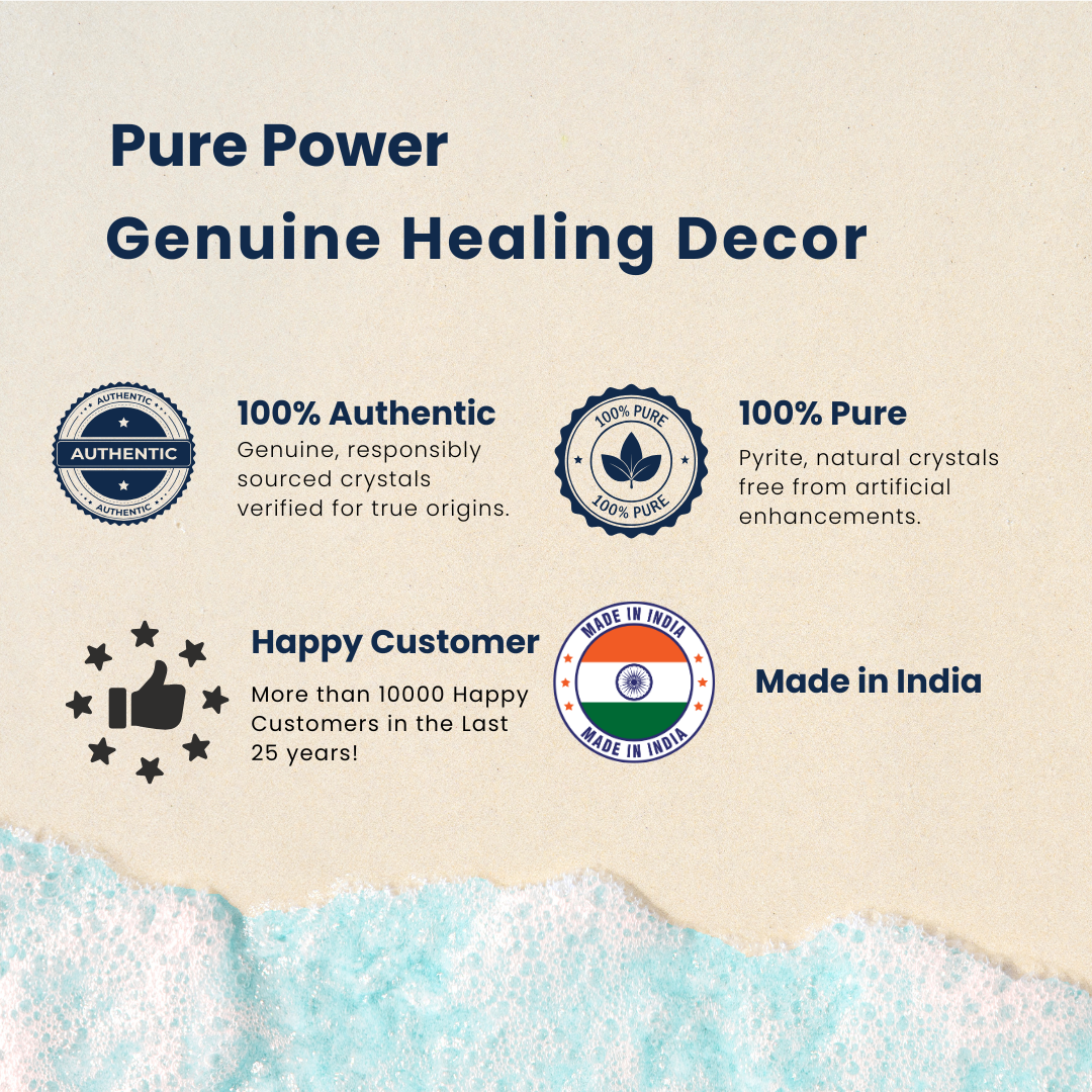 Natural Peru Pyrite Cluster Hanger with Evil Beads and Evil Eye Charm - Energy-Boosting Crystal for Wealth and Protection from Negative Energy - Home, Office, Car Hanger for Good Luck