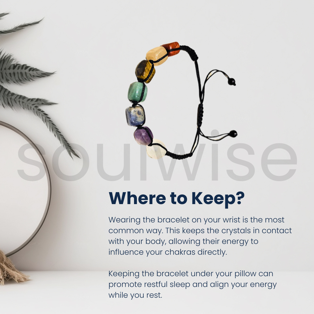 7 चक्र क्रिस्टल I धागा कंगन