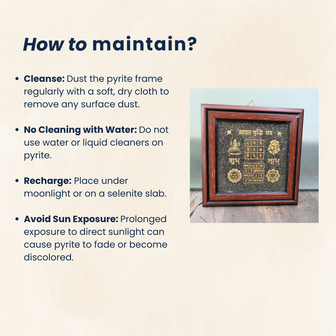 Vyapar Vridi Yantra Pyrite Wall Frame