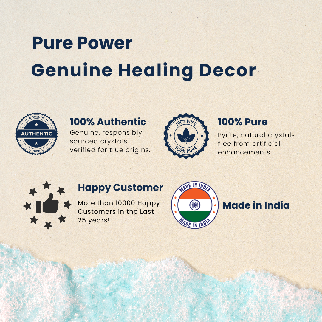 Pyrite Crystal Frame with Shree Yantra Plate for Wealth and Abundance – 18x18cm Wall Decor