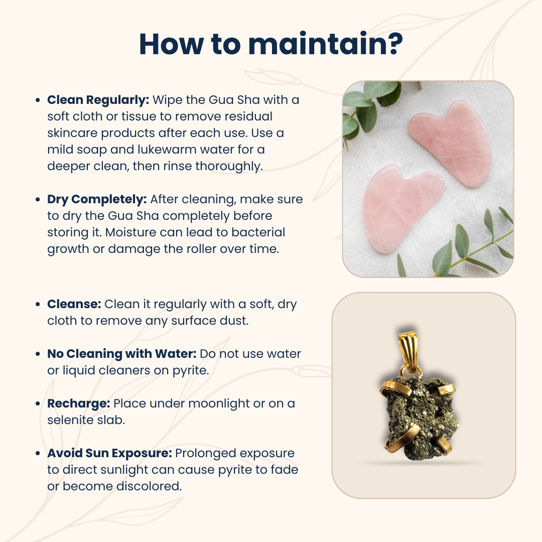 Rakhi Gift Combo – Raw Pyrite Crystal Pendant+ Rose Quartz Gua Sha Tool | Healing Energy & Skincare Ritual Love, Glow & Wellness Set for Your Sister