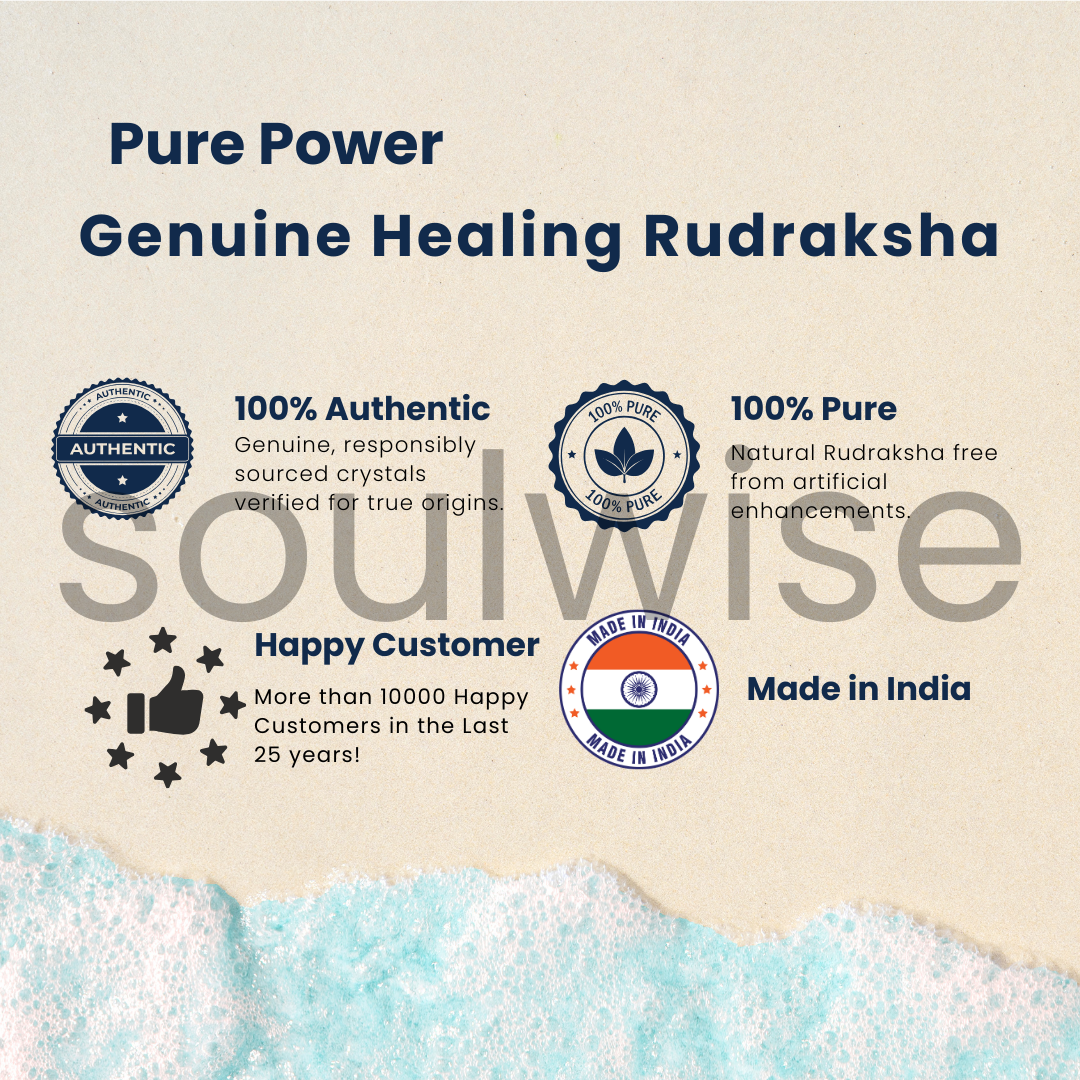 Soulwise Natural Lapis Lazuli Jaap Mala 108+1 Beads (8mm) | Handcrafted Prayer Beads for Meditation, Mantra Chanting, Yoga, Healing & Chakra Balancing