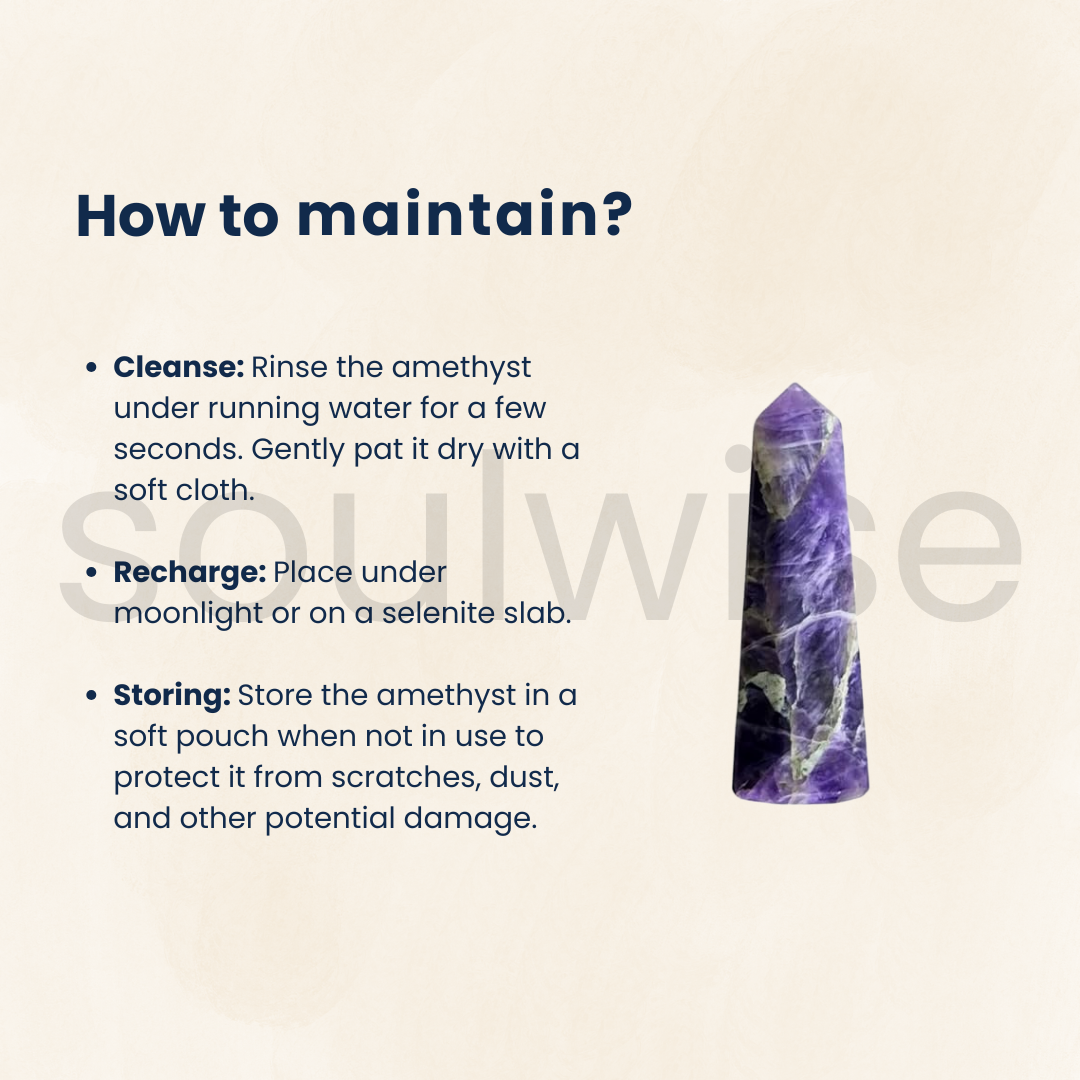 Amethyst Tower – AAA Grade "Natural crystal obelisk for chakra alignment, energy healing & spiritual clarity. Hand-carved from premium-grade amethyst."