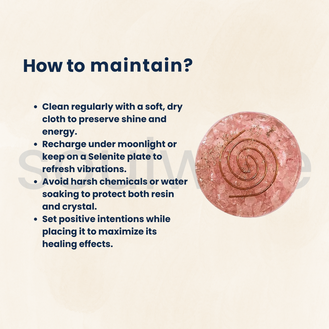 Soulwise Rose Quartz Healing Crystal Oregon Paper Weight, Positive Energy Generator Decor for Joy, Love, Compassion, and Emotional Healing, Gift.