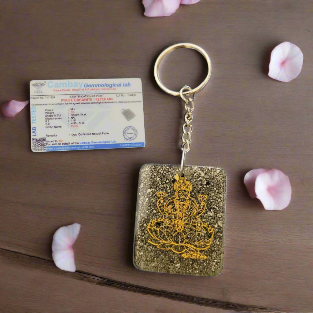 Pyrite Wealth Magnet Keychain