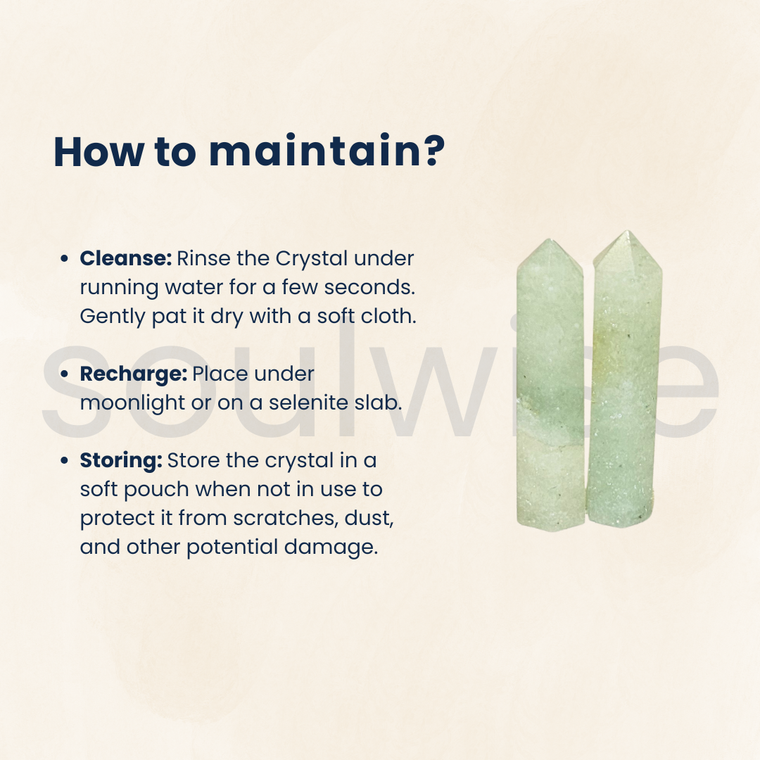 Green Aventurine Mini Pencil Set of 2 – Natural Crystal Points for Chakra Healing, Meditation, Jewelry Making, Energy Work & Spiritual Gifts