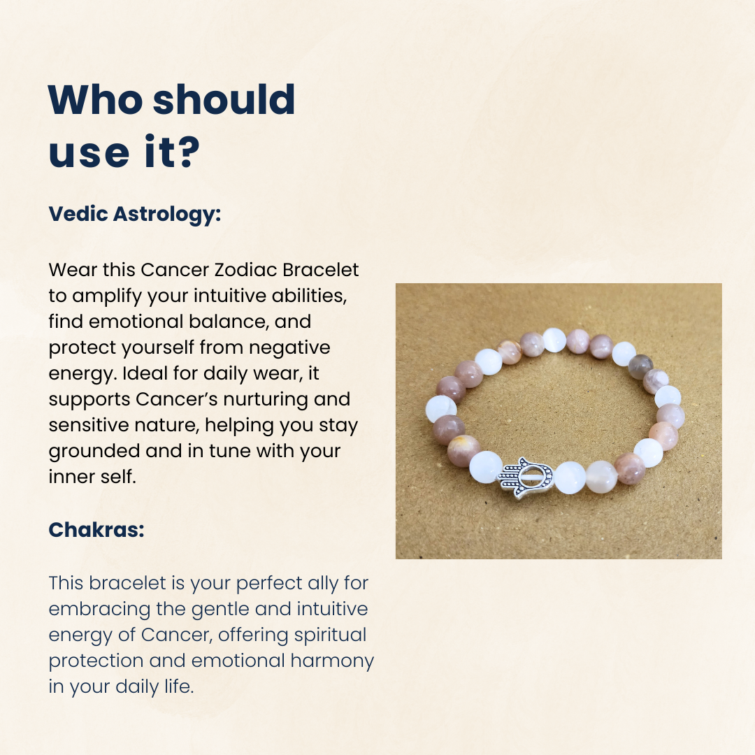 कर्क राशि हीलिंग ब्रेसलेट प्रमाणित