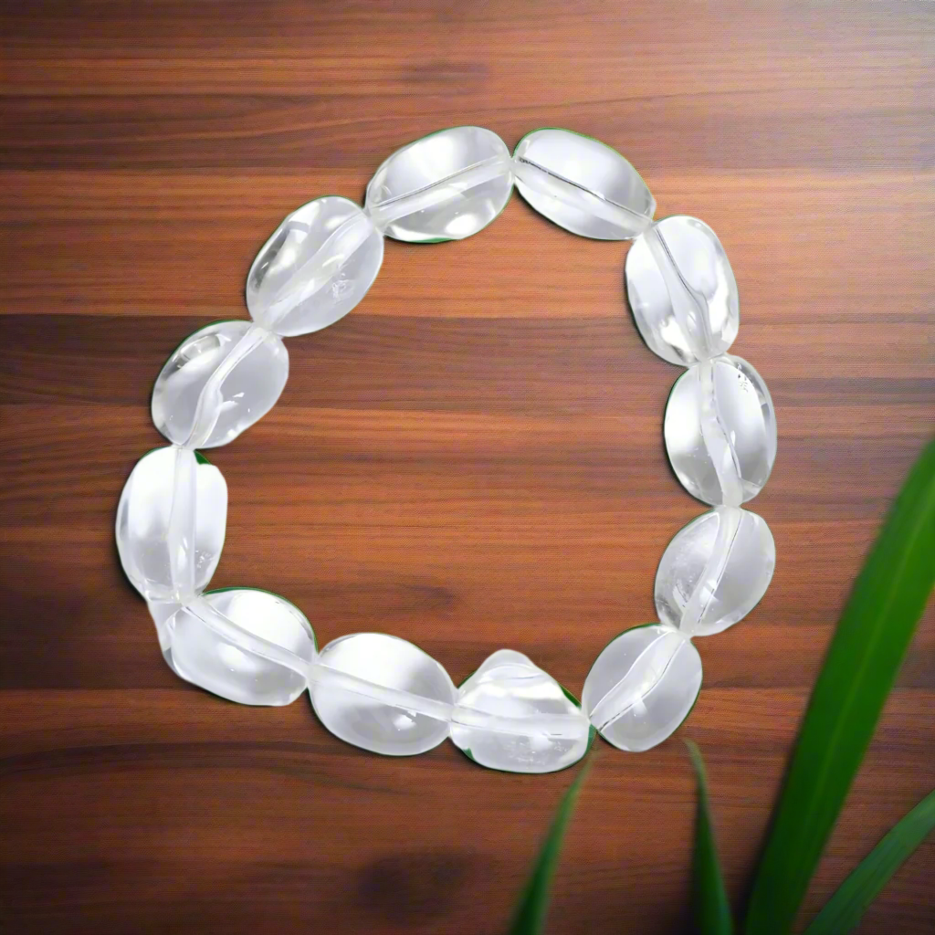 Clear quartz tumble bracelet