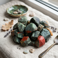 Bloodstone Raw Natural Crystal – Unpolished Healing Stone for Strength, Courage & Vitality | Grounding Root Chakra Energy (50g)