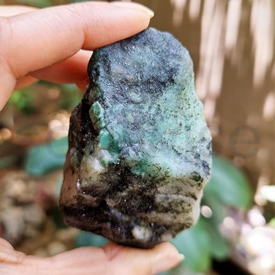 Emerald Raw Natural Stone – Unpolished Precious Crystal for Love, Abundance & Wisdom | Heart Chakra Healing Stone (50g)